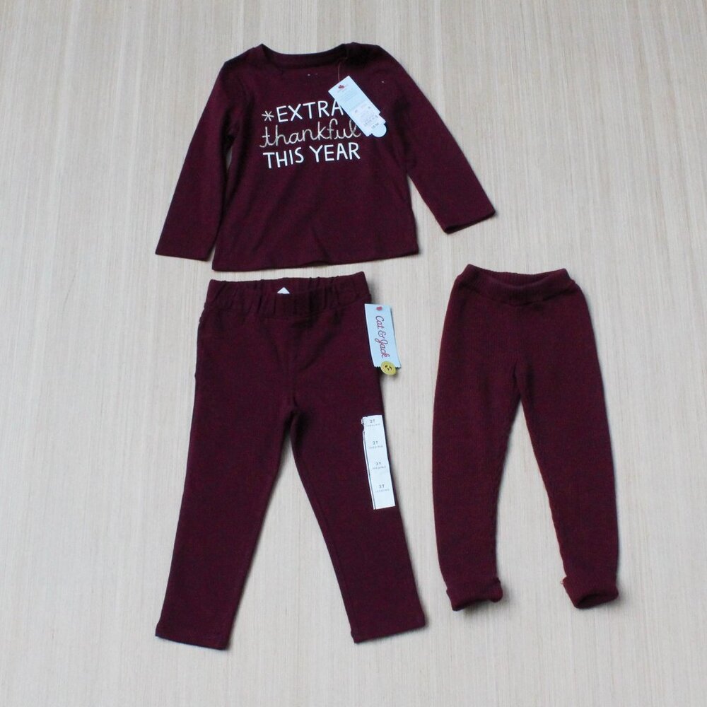 Cat & Jack Toddler Girls Outfit Set | Size 2T | NWT